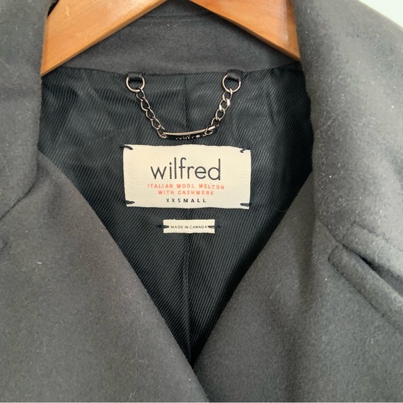 **HOST PICK** WILFRED WOOL & CASHMERE SHORT DOUBLE BREASTED NAVY PEA COAT / XXS - Picture 3 of 8